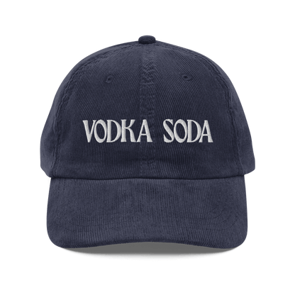 Vodka Soda Embroidered Corduroy Hat - Polychrome Goods