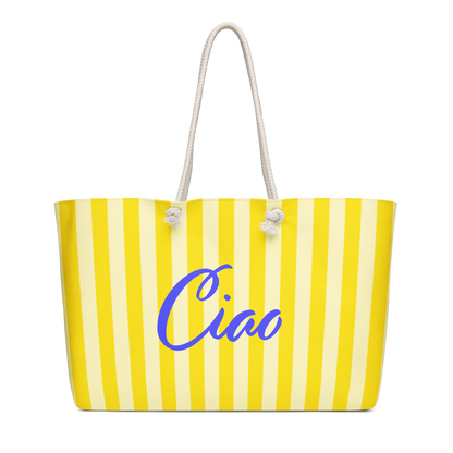 Ciao Striped Weekender Tote Bag - Image 4