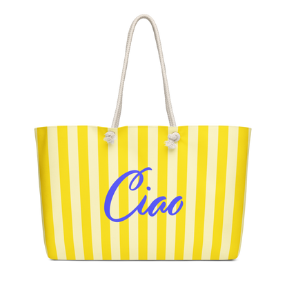Ciao Striped Weekender Tote Bag - Image 1