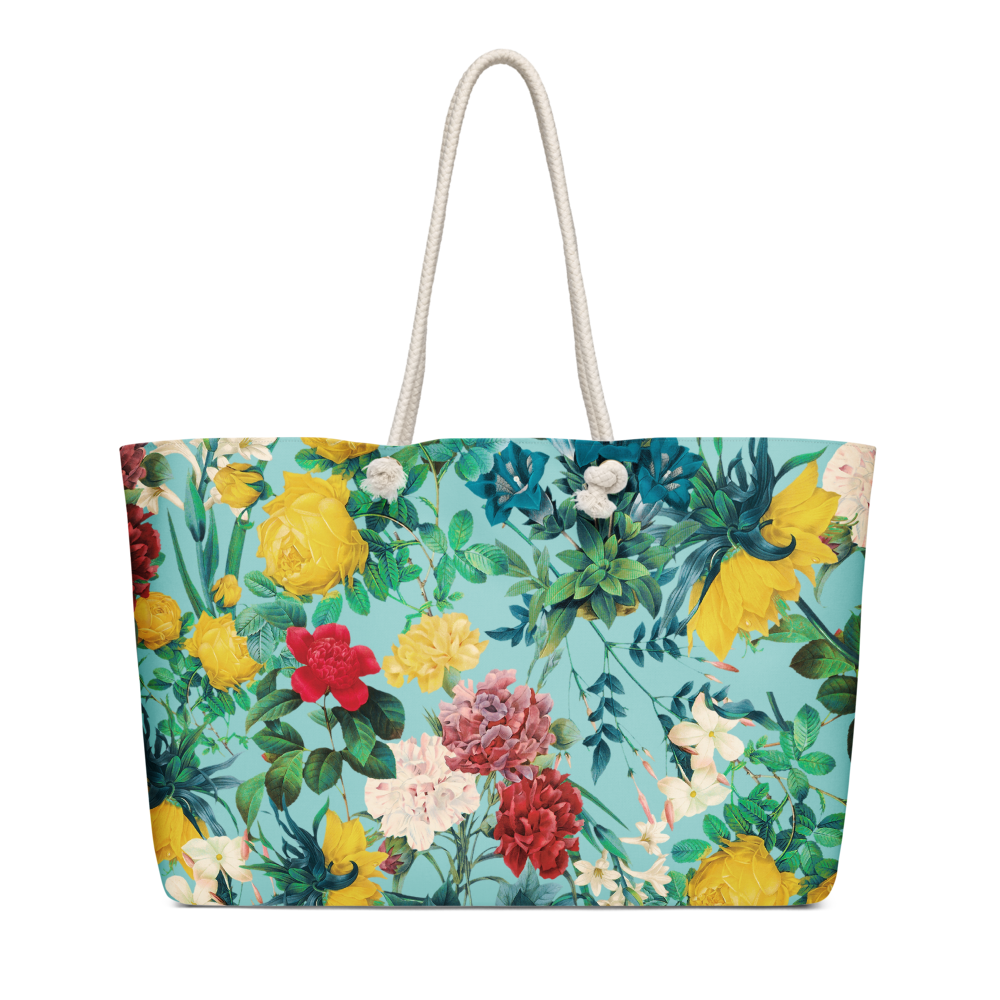 Vintage Floral Botanical Weekender Tote Bag - Image 1