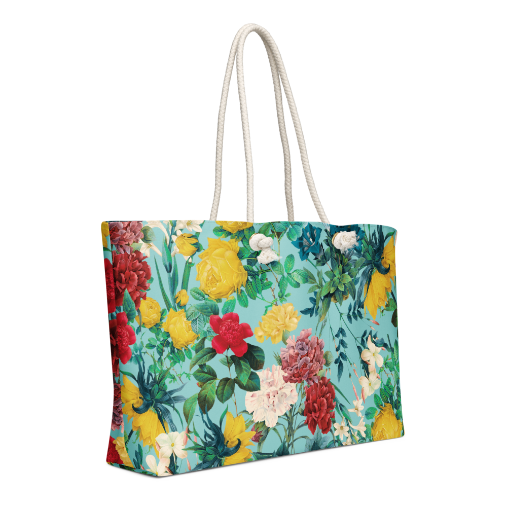 Vintage Floral Botanical Weekender Tote Bag - Image 3