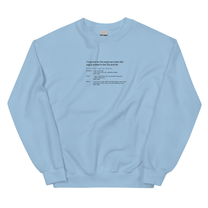 Whack Ass Vogue Crash Diet Shirt Sweatshirt - Polychrome Goods 🍊