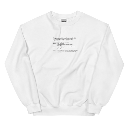 Whack Ass Vogue Crash Diet Shirt Sweatshirt - Polychrome Goods 🍊