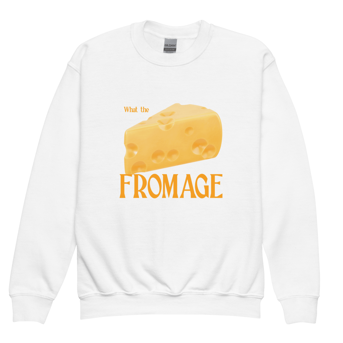 What The Fromage Youth Kids Sweatshirt - Polychrome Goods 🍊