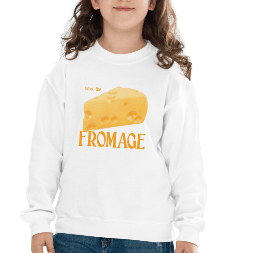 What The Fromage Youth Kids Sweatshirt - Polychrome Goods 🍊