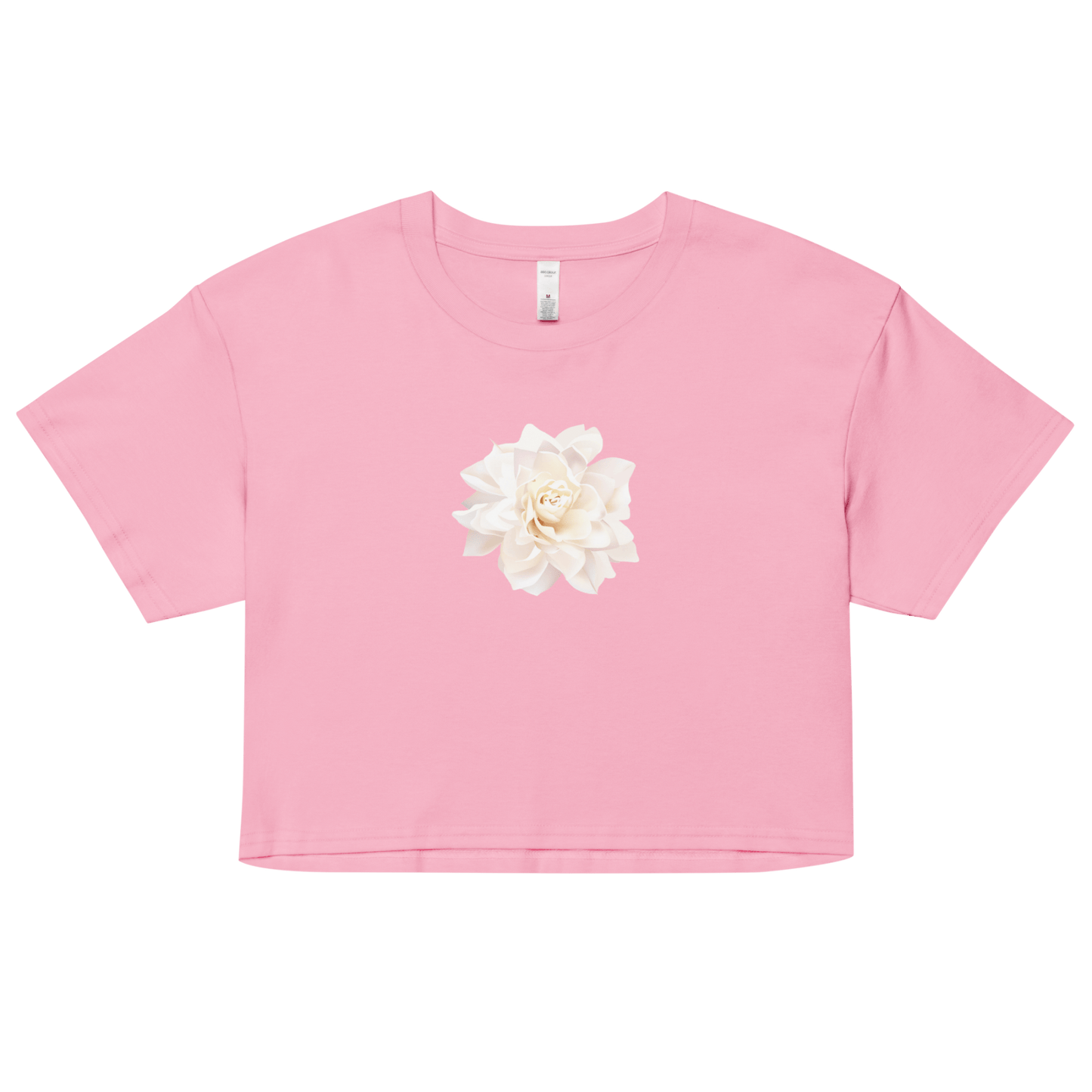 White Dahlia Flower Crop Top - Polychrome Goods 🍊