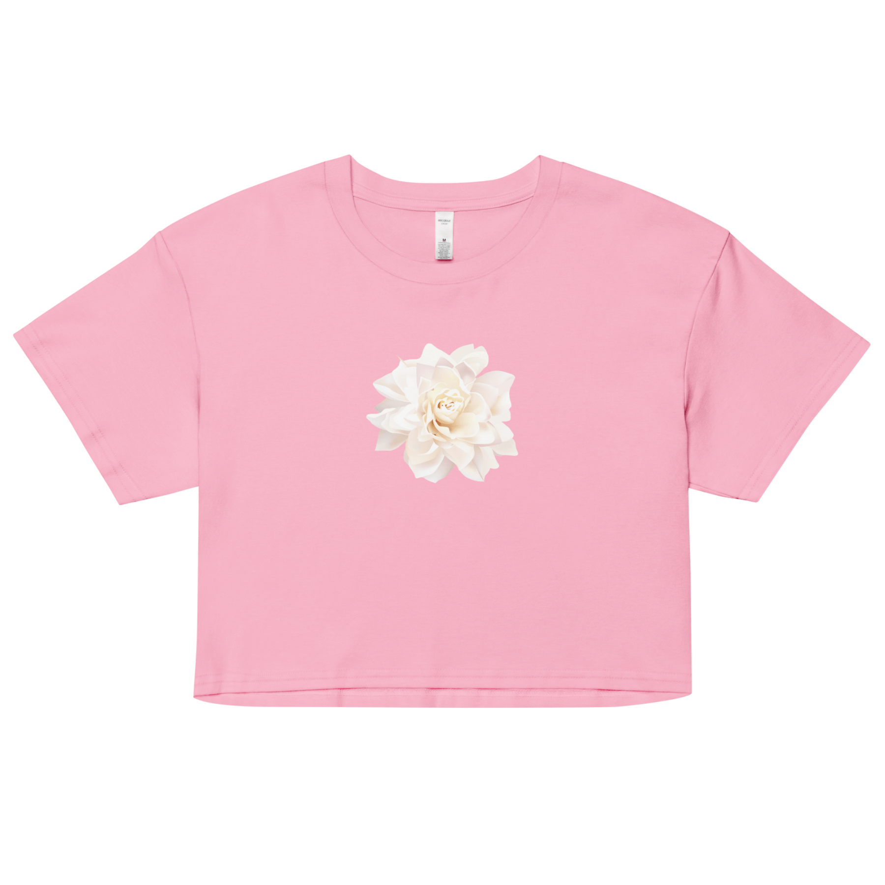 White Dahlia Flower Crop Top - Polychrome Goods 🍊