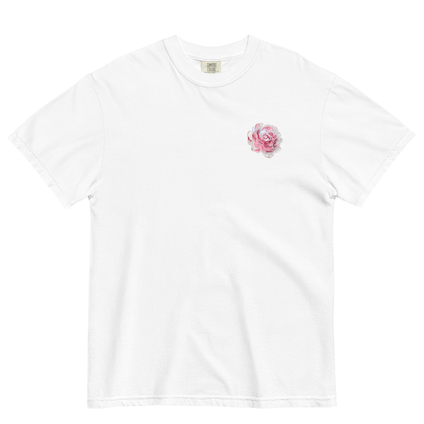 Rose Flower Embroidered Shirt