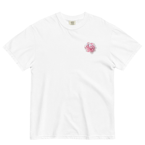 Rose Flower Embroidered Shirt