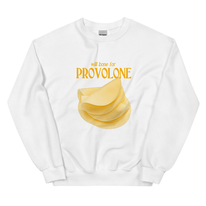 Will Bone For PROVOLONE Cheese Sweatshirt 🧀 - Polychrome Goods 🍊