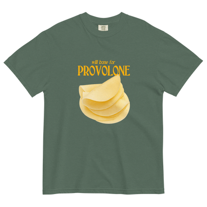 Will Bone For PROVOLONE Cheese T-Shirt - Polychrome Goods 🍊