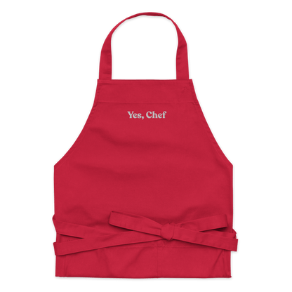 Yes, Chef Embroidered Organic Cotton Apron - Polychrome Goods 🍊