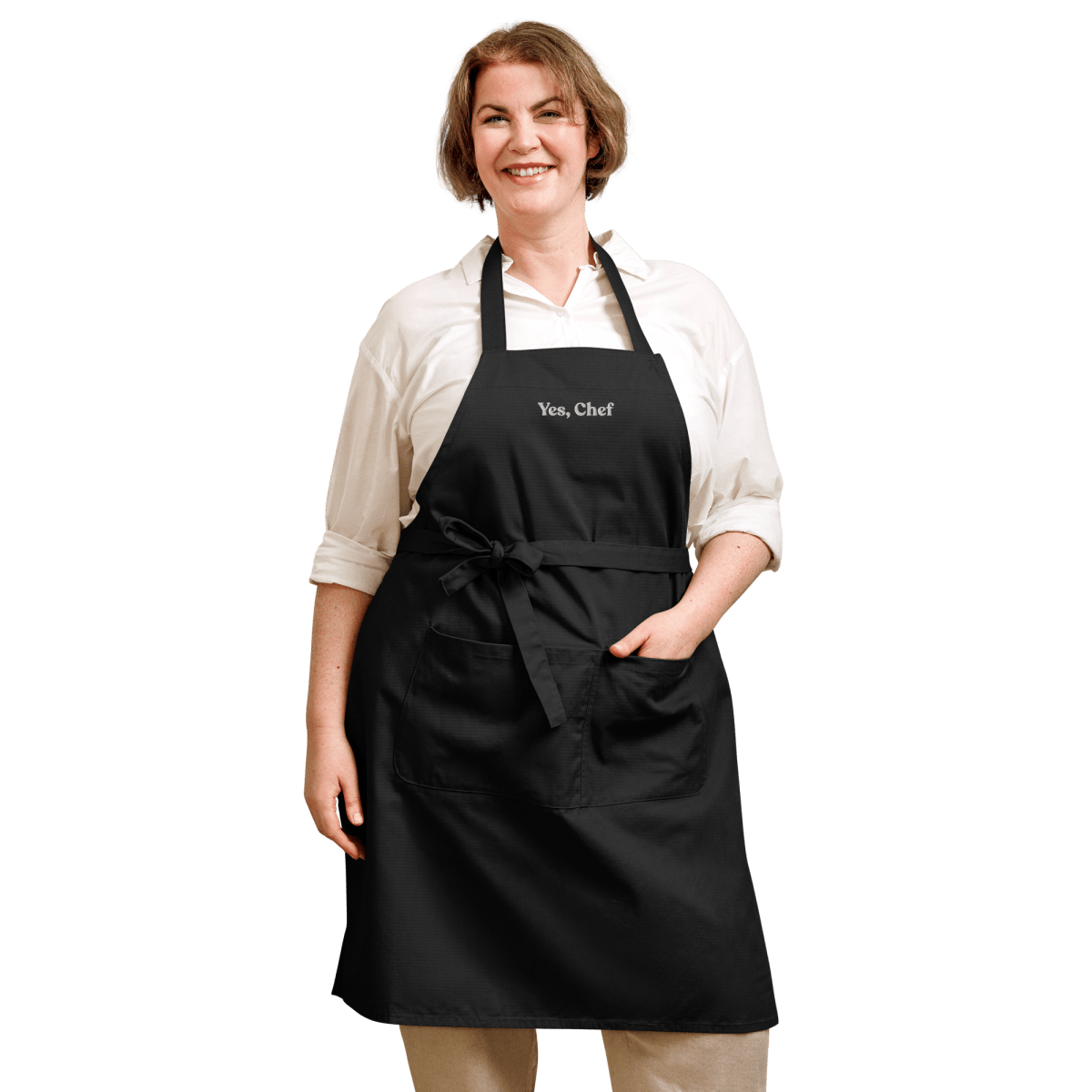 Yes, Chef Embroidered Organic Cotton Apron - Polychrome Goods 🍊