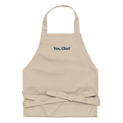 Yes, Chef Embroidered Organic Cotton Apron - Polychrome Goods 🍊