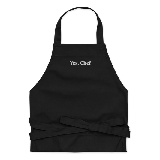 Yes, Chef Embroidered Organic Cotton Apron - Polychrome Goods 🍊