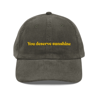 You Deserve Sunshine Embroidered Hat - Polychrome Goods