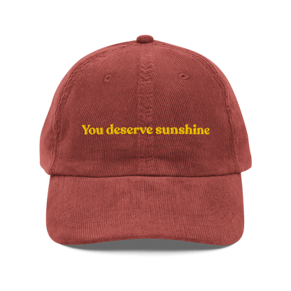 You Deserve Sunshine Embroidered Hat - Polychrome Goods