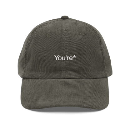 You're* Embroidered Corduroy Hat - Polychrome Goods