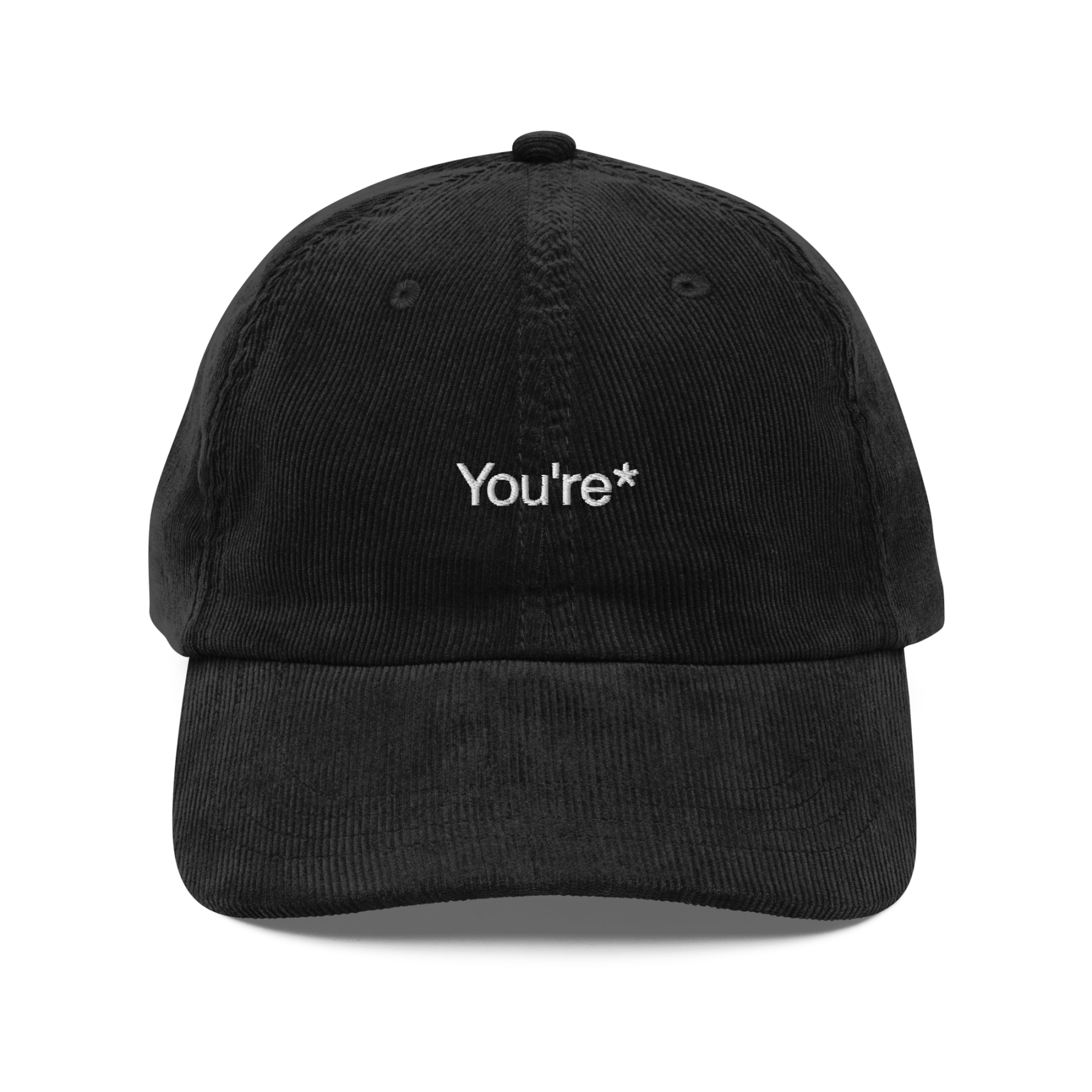 You're* Embroidered Corduroy Hat - Polychrome Goods
