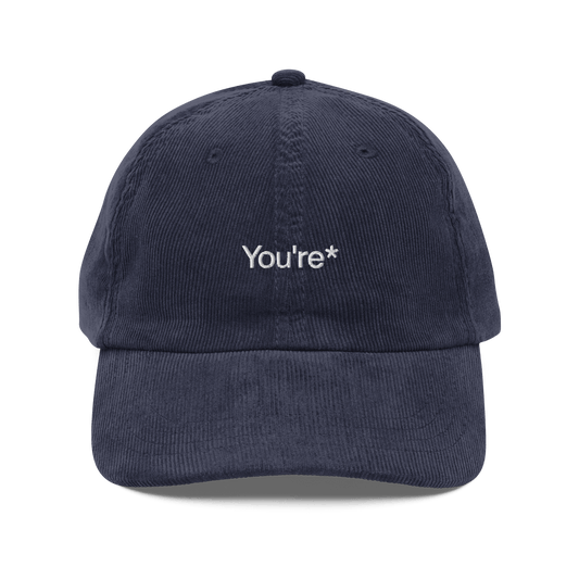 You're* Embroidered Corduroy Hat - Polychrome Goods