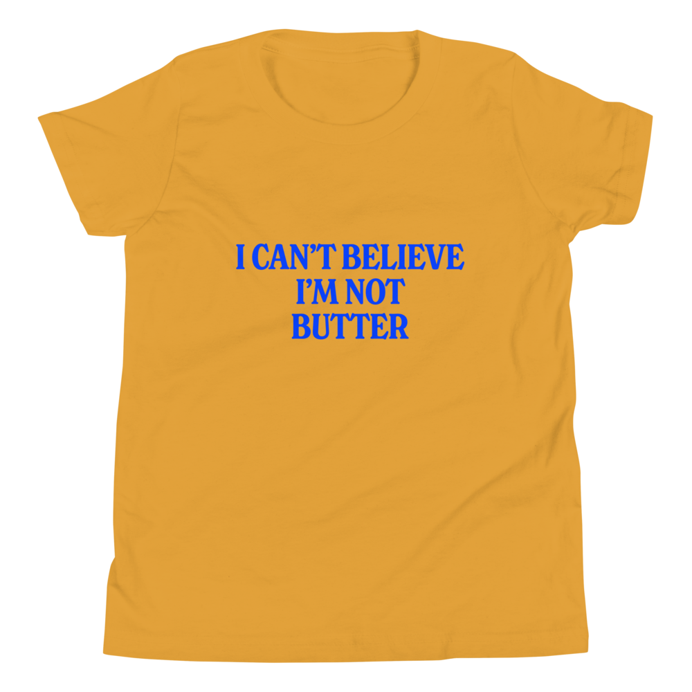 I Can't Believe I'm Not Butter Youth Tee - Image 4